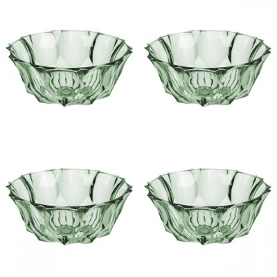 Set boluri, 4 piese, 290 ml, Plastic, Verde foto