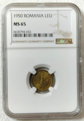 1 LEU 1950 MS 65 - GRADATA NGC - 6630794-032 foto