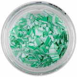 Confetti mare cu o formă nedefinită - verde şi alb, cu dungi