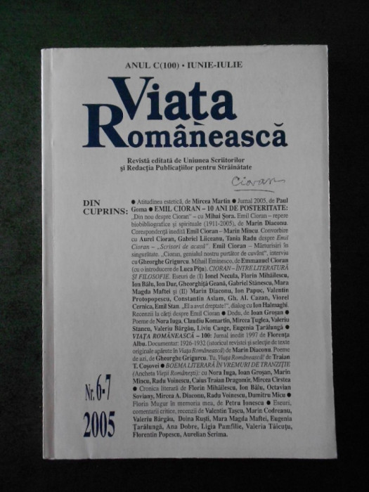 REVISTA VIATA ROMANEASCA (numarul 6-7, anul 2005)