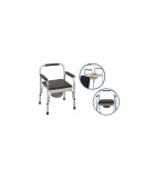 Scaun cu Toaletă Tapitat din Aluminiu Reglabil pe Inaltime Dr. Happy JL895