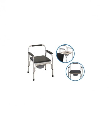Scaun cu Toaletă Tapitat din Aluminiu Reglabil pe Inaltime Dr. Happy JL895 foto