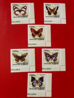 GUINEA, FLUTURI - SERIE COMPLETĂ MNH foto