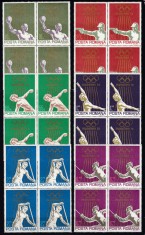 ROMANIA 1972 LP 797 OLIMPIADA MUNCHEN SERIA IN BLOC DE 4 TIMBRE MNH