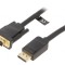 Cablu D-Sub 15pin la DisplayPort 1,5m Negru