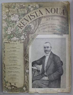 REVISTA NOUA , DIRECTOR B.P. HASDEU , ANUL II , NR. 8 , AUGUST SI SEPTEMBRIE , 1889 foto