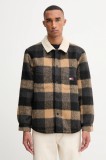 Tommy Jeans geacă cu aspect de cămașă culoarea negru, de tranziție, oversize, DM0DM22010