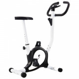 Bicicleta fitness cu centura de rezistenta, negru GartenMobel Dekor, vidaXL