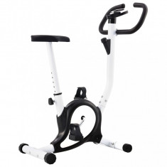 Bicicleta fitness cu centura de rezistenta, negru GartenMobel Dekor