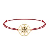 Trip - Bratara personalizata snur busola din argint 925 placat cu aur galben 24K