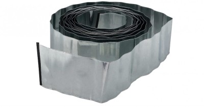 Borduri pentru gazon Relaxdays 10m, inaltime 16cm, argintiu - RESIGILAT foto