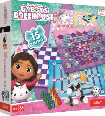 Trefl Gabbys Dollhouse Set 15 Jocuri Clasice foto
