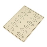 Piele Sintetica Micropigmentare PMU: Sprancene, Ochi, Buze - Antrenament Tatuaj Cosmetic, Microblading, Silicon Realist 15x21cm