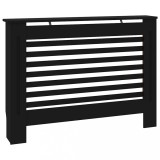 Masca pentru calorifer, negru, 112 x 19 x 81,5 cm, MDF