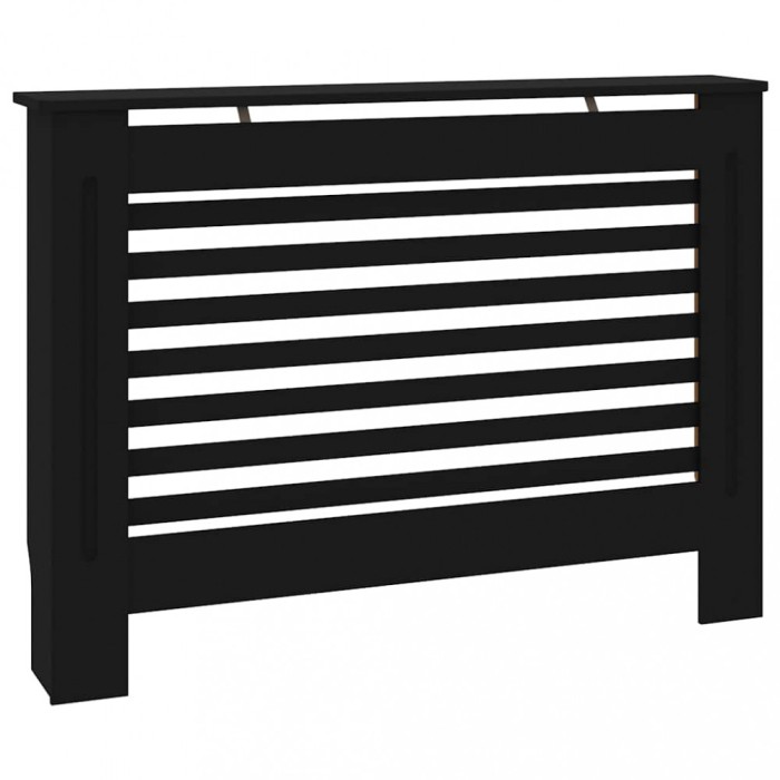 Masca pentru calorifer, negru, 112 x 19 x 81,5 cm, MDF