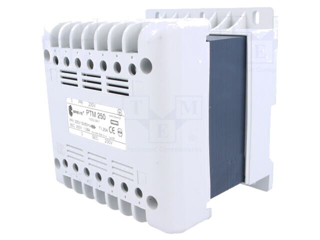 Transformator BREVE TUFVASSONS 250VA 230VAC pentru şină DIN