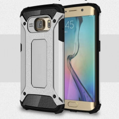 Husa Samsung Galaxy S6 Edge - Hybrid Armour Silver foto