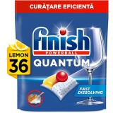 Detergent capsule pentru masina de spalat vase Finish Quantum All in 1 Lemon, 36 spalari