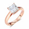 Inel Borealy Aur Roz 18 K Engagement Moissanite Diamond