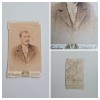 Fotografie CDV Robert Smicheus (Smichens), Klebovich Laszlo (act de identitate caile ferate), Oravicza, Oravita, Romania, ca. 1890