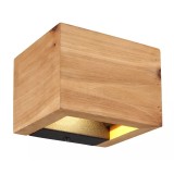 Aplica de perete Alpen Home, lemn/metal, natur/negru, 13,2 x 11,3 x 9,8 cm