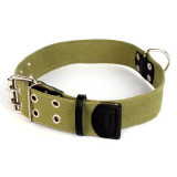 Zgardă reflectorizantă din bumbac - 53 - 68cm, 45mm - verde, COLLAR