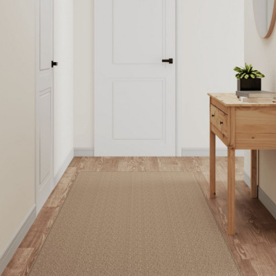 vidaXL Covor traversă aspect sisal, nisipiu, 80x250 cm foto