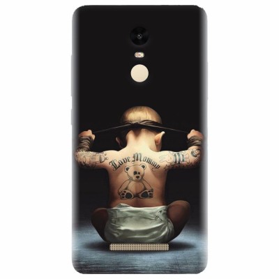 Husa silicon pentru Xiaomi Remdi Note 3, Body Builder Cute Baby Tattoo foto