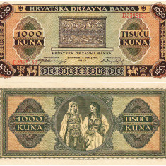 Croatia 1 000 Kuna 1943 P-12 UNC