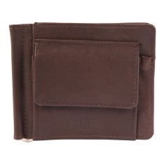 Portofel barbati, Excellanc, piele, maro, clema bancnote