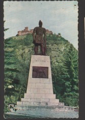 CPIB 19574 CARTE POSTALA - DEVA, STATUIA LUI DECEBAL, RPR, 1958, DANTELATA