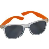Ochelari de soare iUni Sunny Day, UV400, Portocalii, Rame Transparente, Ultra Usori