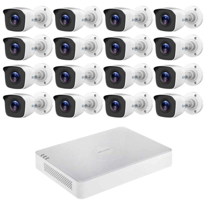 Sistem supraveghere Hilook, 16 camere 2MP,Vizualizare pe mobil, Infrarosu 20m, Cautare inteligenta, DVR 16 canale 2MP SafetyGuard Surveillance