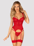 Corset Amor Cherris Obsessive, Rosu, S/M