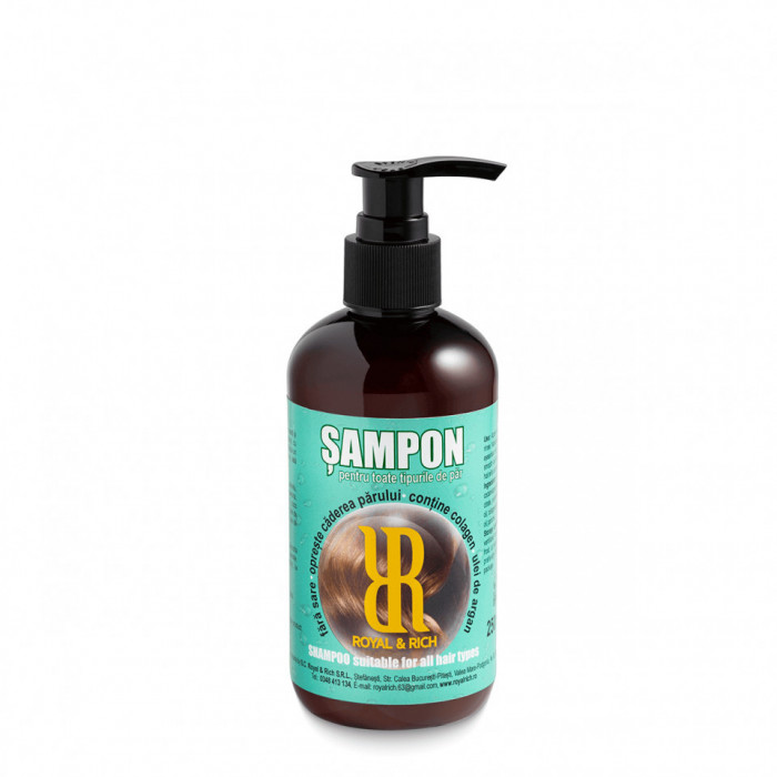 Șampon fără sare, pentru toate tipurile de par, Royal Rich, 250 ml