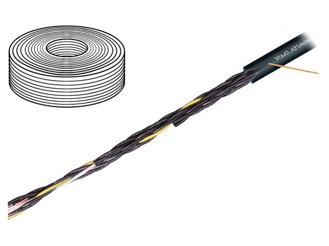 Cablu de control chainflex CF9 4x0,25mm2 gri Cu