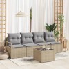 VidaXL Set de canapele pentru grădină 5 pcs Bej și gri 55 x 55 x 37 cm 3354919