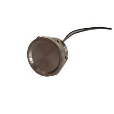 Buton tactil piezoelectric SPST, 22mm, metalic silver, NO, 12-24V DC, 0.2A, IP67, impuls (trigger)