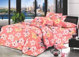 Cumpara ieftin Lenjerie de pat matrimonial cu husa elastic pat si fata perna dreptunghiulara, Delicia, bumbac mercerizat, multicolor