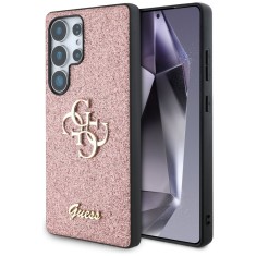 Husa pentru samsung galaxy s25 ultra - guess glitter script big 4g logo - pink foto