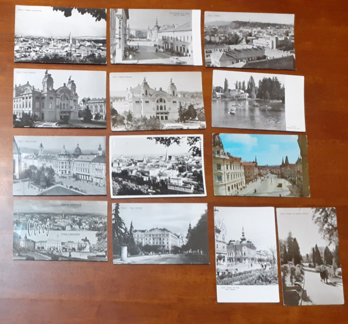 Lot Carti Postale CLUJ - 13 Buc. RPR + 8 Rsr + Bonus 3 carti postale Usor Uzate