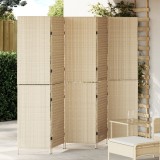 VidaXL Divider de cameră 5 panouri pliabile bej 245x180 cm rattan sintetic
