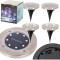 Set 4 lampi solare alb cald, cu senzor de lumina si 8 leduri cu fixare in soare