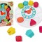 Jucarie educationala tip puzzle cu ceas, Globo Vitamina G, cu forme geometrice incastru, limbi ceas functionale, multicolor, 12 piese, +2 ani