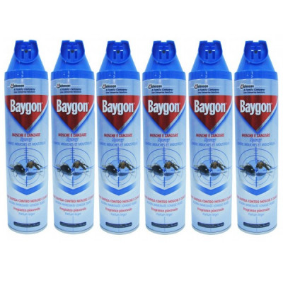 6 x Baygon, insecticid spray universal, muste si tantari, 6 x 400ml foto