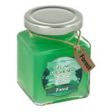 Odorizant de camera cu gel, Aroma Forest, 200g, Recipient din sticla, Verde, CMCLASS