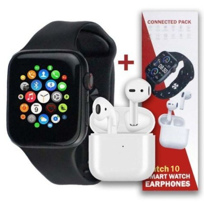 Set Ceas Inteligent + Casti Wireless Watch 10 DM01