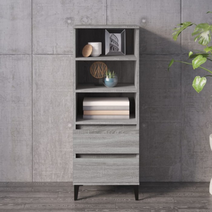 vidaXL Dulap &icirc;nalt, gri sonoma, 40x36x110 cm, lemn prelucrat