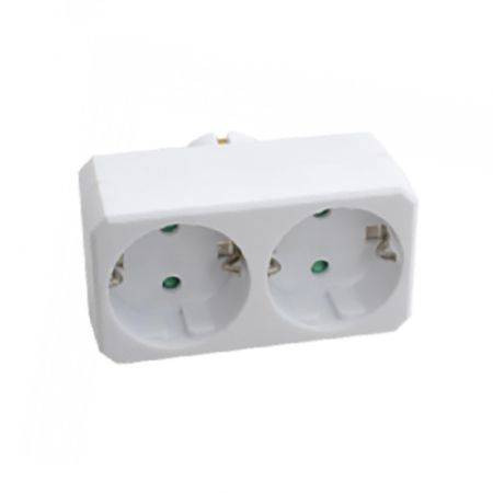 Adaptor distribuitor 2 prize SCHUKO 2x 16A MAX 2300W V-TAC