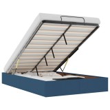 Cumpara ieftin Cadru de pat otoman fara saltea Albastru 120x190 cm tesatura